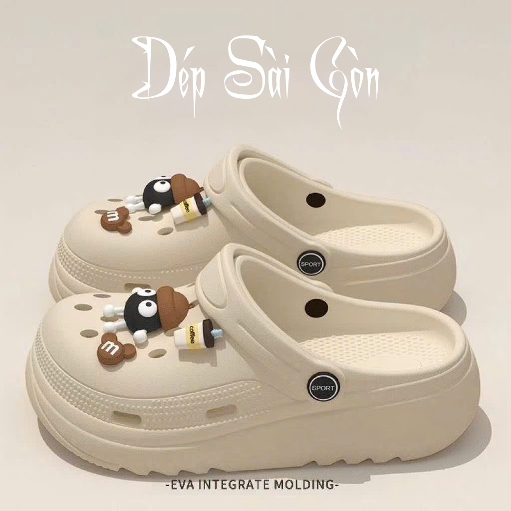 Dép Sục Nữ Cao 3CM Chất Liệu EVA Siêu Nhẹ Thích Hợp 4 Mùa