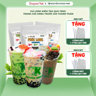 Set trà sữa trân châu tự pha dùng thử 7-9ly, nguyên liệu làm trà sữa phúc long, matcha, socola đủ vị