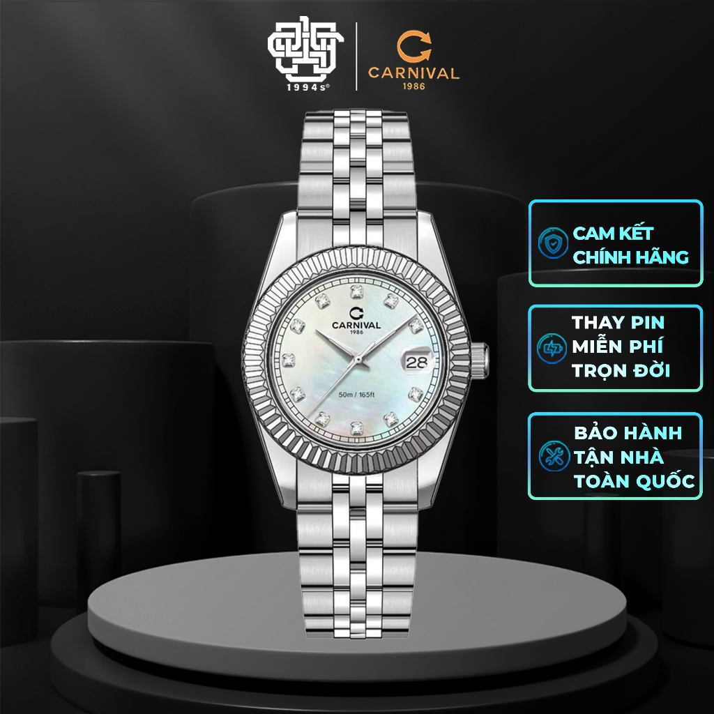 Đồng Hồ Nữ CARNIVAL 8131L-VT-TK Hàng Chính Hãng