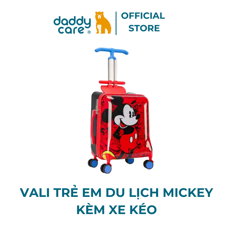 Vali Trẻ Em Mesuca Disney Mickey Minnie Kèm Xe Kéo Đa Năng 18 Inch 20 Inch Vali Du Lịch Cho Bé