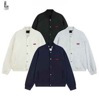    HÀNG LOẠI 1   Áo khoác BOMBER nỉ 2 da áo khoác nỉ logo M thêu nổi dày dặn  FORM BOXY  LADO 