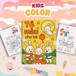 Sách Tô Màu  Tranh Tô Màu Thỏ Ngọc Đón Trung Thu Nhiều Chủ Đề Cho Bé Thư Giãn Sáng Tạo - Đồ Chơi MIKABI 