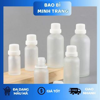  Lọ Chiết Serum & Tinh Dầu 5ml–100ml | Lọ Thủy Tinh Nắp Trắng Nhỏ Giọt Chiết Mỹ Phẩm Cao Cấp 