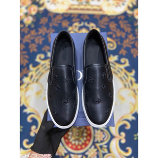  Giày Slipon Đơn Giản 386 Nhện Thêu Đính Đá Mõm Da Hàng Cao Cấp Full Box Phụ Kiện Đi Kèm - Hàng Chất Lượng Đẹp 