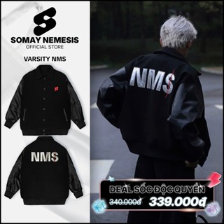 Áo khoác dạ ép bomber varsity local brand logo thêu nổi lót dù unisex form bigsize SOMAY NEMESIS