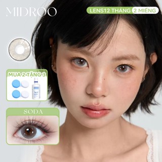 Midroo Contact Lens 14,5mm Soda Độ 0-6 Cặp Kính áp tròng màu Sử dụng trong 1 Năm