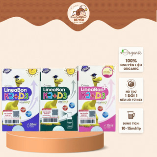  Vitamin D3 K2 Lineabon Tăng Hấp Thu Canxi Phát Triển Xương Răng Tăng Chiều Cao Cho Trẻ 10-15ml 