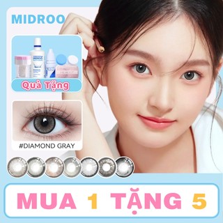   Mua 1 Tặng 5 Midroo lens Diamond 0-6Độ Kính Áp Tròng Màu nâu lens mắt 14.5mm Hợp Hằng Ngày Phù 