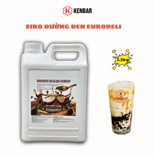  Siro Đường Đen EURODELI 2.5kg - pha sữa tươi trân châu đường đen ướp trân châu,.... 