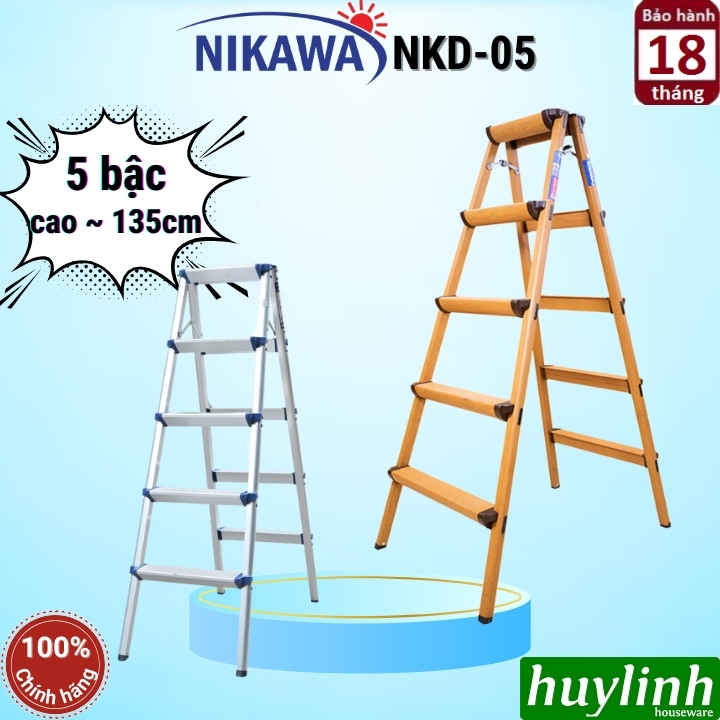 Thang nhôm chữ A Nikawa NKD-05 - 5 bậc