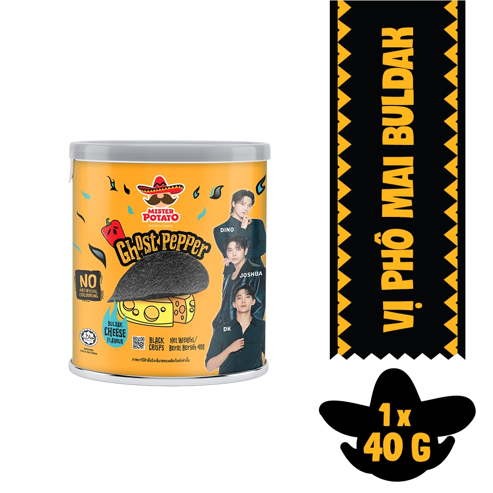 Khoai Tây Mister Potato Ghost Pepper Vị Phô Mai Buldak 40G