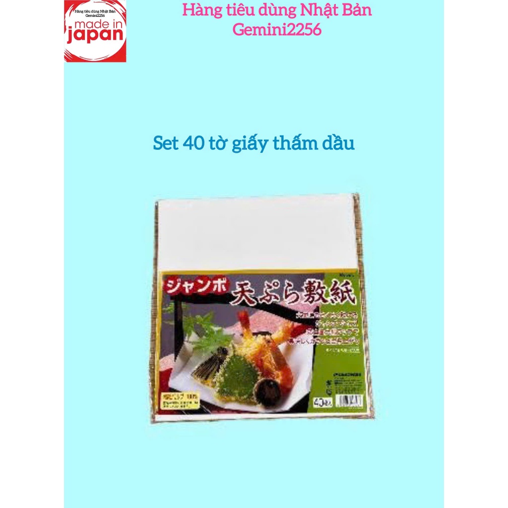 Set 40 giấy thấm dầu mỡ đồ chiên rán