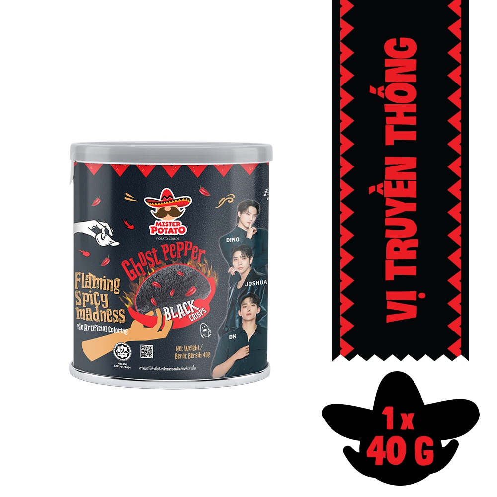 Khoai Tây Mister Potato Ghost Pepper Vị Truyền Thống 40G