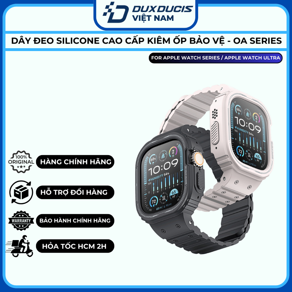 Dây Đeo Dux Ducis OA Series One-Piece Silicone Magnectic Dành Cho Apple Watch Ultra 2/1, Apple Watch