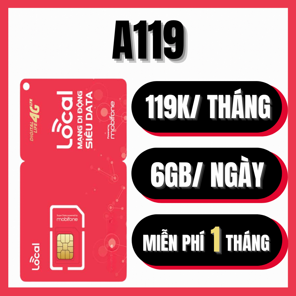 { Tặng 1 THÁNG } SIM MOBI LOCAL VNSKY - Data 4G/5G Tốc Độ Cao - Free Nghe Gọi A89 A99 A119 A69 A68 S