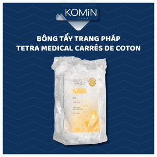 Bông Tẩy Trang Cotton Pháp Tetra Medical Carrés De Coton  Le Soin Làl'état Pur 600 miếng