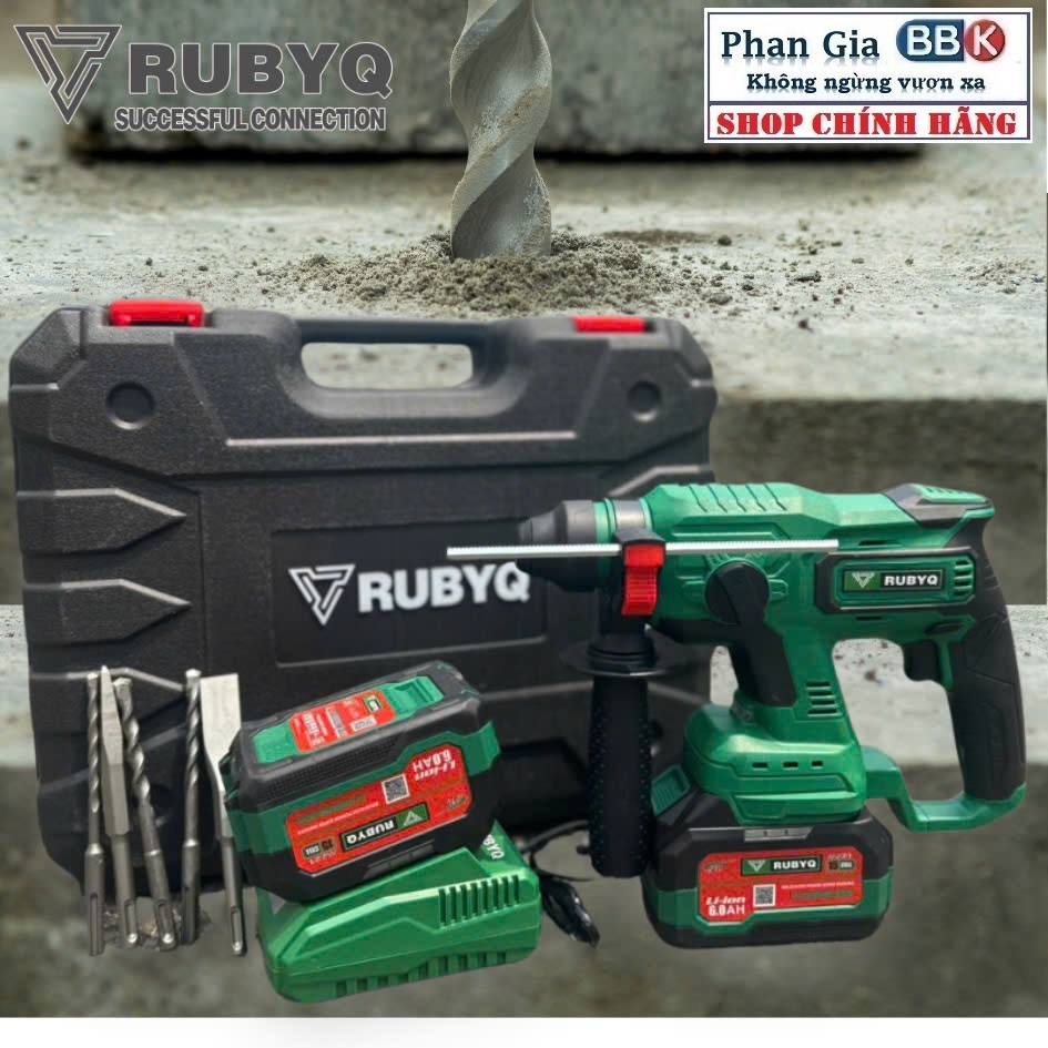 Máy Khoan Pin RUBYQ 21V WF-RH2603-3 | Đa Chức Năng | Pin 15 Cell | Khoan Bê Tông Siêu Khỏe