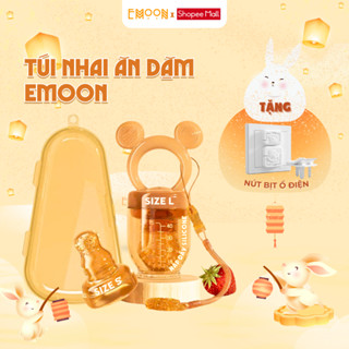 Túi nhai ăn dặm cho bé silicone Emoon từ 4 tháng tuổi giúp bé tập nhai an toàn, ngăn ngừa hóc nghẹn