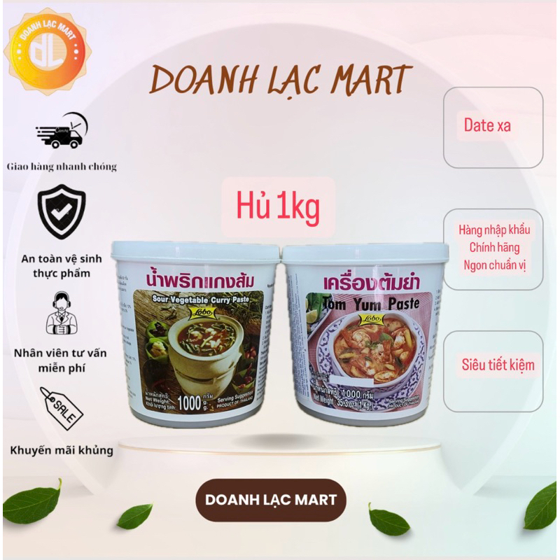 Gia vị Lẩu Thái Lobo Hộp 1kg. Có 2 vị: Tom Yum chua cay & Lẩu Chua💥 Siêu tiết kiệm cho những bữa tiệc, quán ăn, nhà hàng
