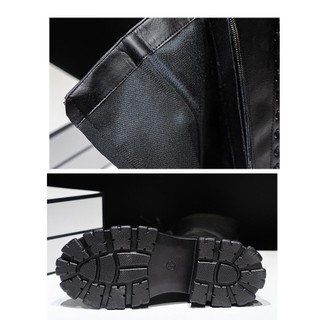 [ CAO CẤP SALE LẺ SIZE 39 40] Giày ulzzang boots, boot combat nữ đế thô 5 phân boot cột dây nữ cao cấp S030