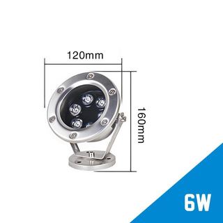 Đèn LED âm nước 6w chân đế cho đài phun nước cảnh quan sân vườn trang trí đèn ngoài trời