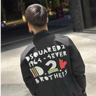 Áo Khoác Gió Bomber DSQ 1964 - 4EVER D2 Bo Gân Khóa Bạc Chất Liệu GIÓ 2 LỚP SIÊU NET 2025 [G30]