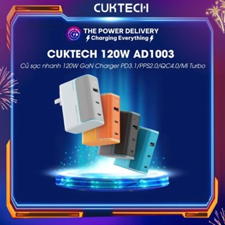 Củ Sạc Nhanh Cuktech 120W AD1003 GaN Charger PD3.1/PPS2.0/QC4.0/Mi Turbo 120W - Bảo hành 18 tháng