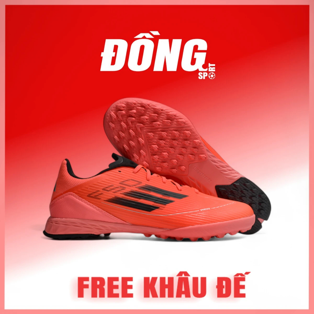 Giày Bóng Đá F50 League TF, ĐỒNG SPORT, FREE KHÂU ĐẾ, Lưỡi gà cố định, Chân bè tốt, Nhiều màu sắc
