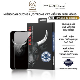  Miếng Dán Cường Lực Trong Suốt Bo Viền 3D MIPOW KINGBULL cho iPhone 17 Pro Max   17 Pro   17 Air   17 3D Silk Premium 