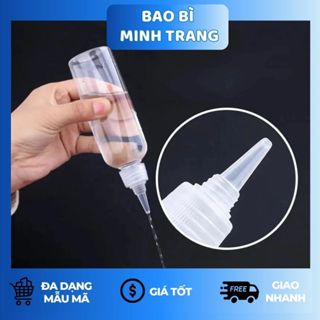  Lọ Chiết Mỹ Phẩm PET Nắp Nhọn 15ml – 250ml | Chai Nhựa Trong Suốt Đựng Serum Tinh Dầu Toner Dầu Gội 