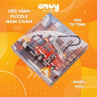  Khối xếp hình nam châm Puzzle từ tính lắp ráp 6 mặt nhiều mẫu lựa chọn 