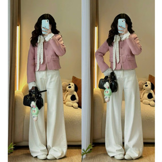 Quần KAKI Nữ Ống Suông Rộng MIAA Ôm Eo Form Đứng Dáng Dài Quần Jean Kaki Nữ Tôn Dáng Phong Cách Năng Động