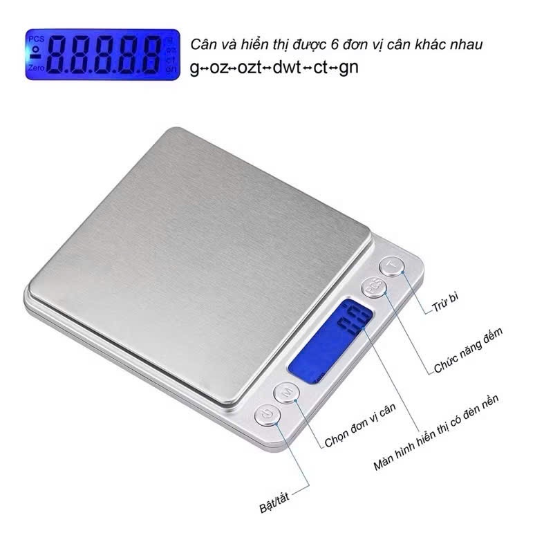 ( Giá Rẻ ) Cân Tiểu Ly Điện Tử Trọng Lượng 1000G , Cân Màu Nhuộm Trong Salon Tóc ( Tặng Kèm Pin )