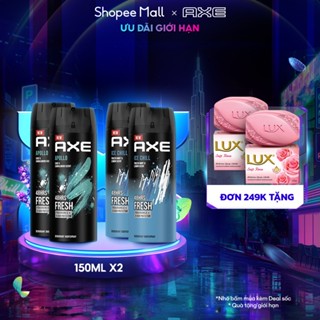 Combo Xịt nước hoa nam toàn thân AXE 135ml, lưu hương và khử mùi lên đến 48h