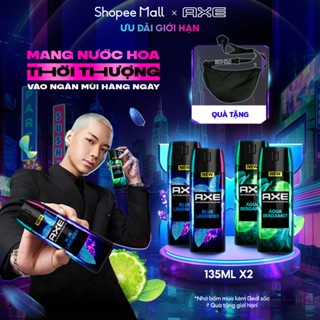 Combo 2 Xịt thơm nước hoa cao cấp AXE 135ml, Fine Fragrance mist lưu hương tinh tế và khử mùi lên tới 72h 