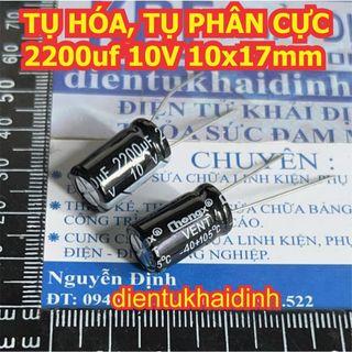 20 con TỤ HÓA TỤ PHÂN CỰC chân dài 2200uf 10V 16V 25V 35V 50V 63V đủ cỡ KDE1816