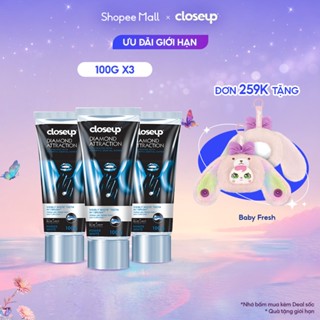 Bộ 3 Kem Đánh Răng Closeup Diamond Attraction - Trắng răng sau 1 lần chải 100g