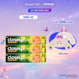Bộ 3 Kem Đánh Răng Closeup Dầu Quất Thơm Mát Tự Nhiên 230g