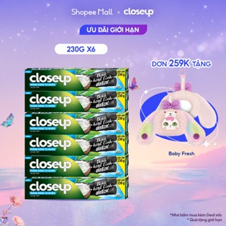 Bộ 6 Kem Đánh Răng Closeup Làm Trắng Răng Tự Nhiên SAU 2 TUẦN 230g