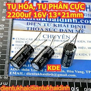 20 con TỤ HÓA TỤ PHÂN CỰC chân dài 2200uf 10V 16V 25V 35V 50V 63V đủ cỡ KDE1816