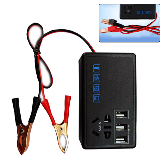 【OPMY Fast】Car 200W Converter Power Inverter DC 12V/24V To DC 220V Invertor Ports Adapter