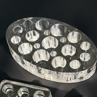 Đế đựng chum mực mica,oval, inox 7 ô, đế silicol dùng trong phun xăm