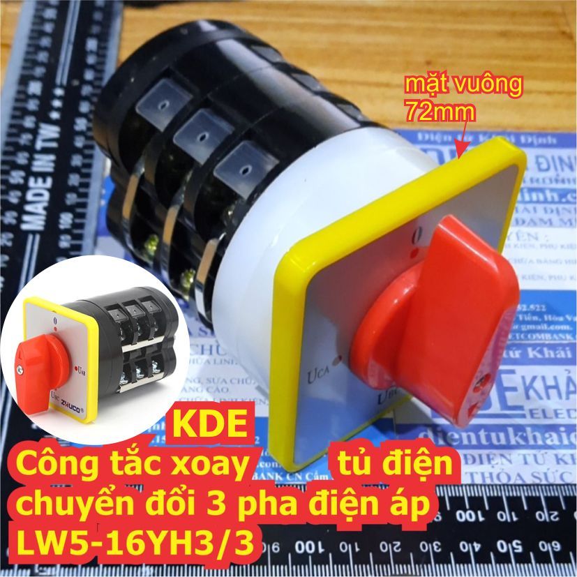 Công tắc xoay tủ điện chuyển đổi 3 pha điện áp LW5D LW5-16 YH3/3 LW5D-16 LW5 kde7313