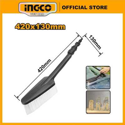 Bàn chải đầu nhọn gắn vòi xịt rửa áp lực HFB4301 dùng chung máy rửa xe INGCO