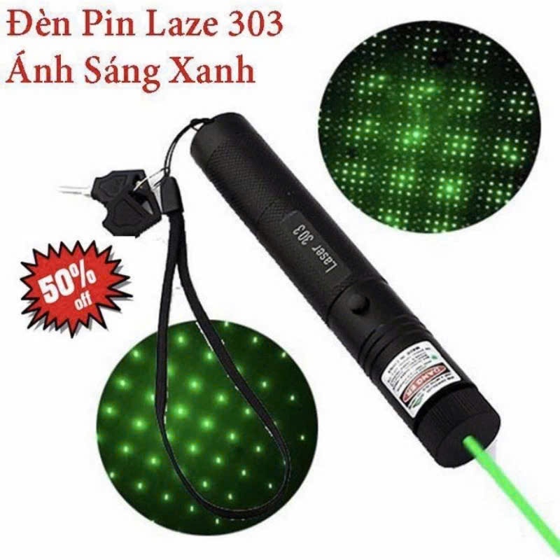 Đèn Laser Siêu Mạnh-Đèn Laser 303 Tia Sáng Xanh