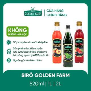  Siro Golden Farm syrup trái cây nổi bật với hương thơm tự nhiên hậu ngọt thanh tăng vị ngon cho pha chế 