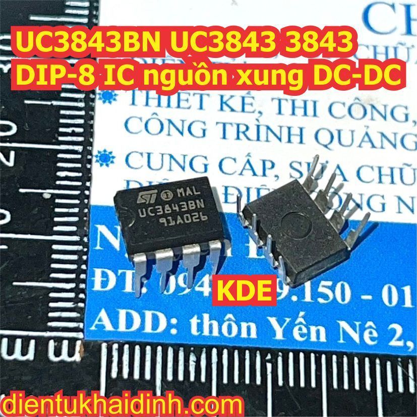 10 con UC3843AN / UC3843BN UC3843 3843 DIP-8 IC nguon xung DC-DC kde5113