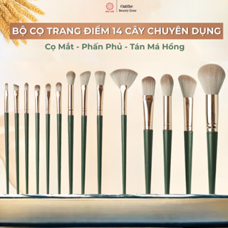  Bộ cọ make up 14 cây trang điểm cá nhân cọ phấn phủ tán nền má hồng cọ kẻ mắt mũi cọ che khuyết điểm 