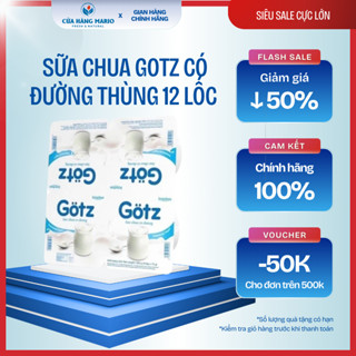 [Hoả Tốc] Sữa Chua Gotz Có Đường Thùng 12 Lốc – Thơm Ngon, Giàu Dinh Dưỡng | Cửa Hàng Mario