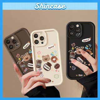  Ốp Lưng iPhone Camera Viền Cao Sweet Bear Mềm Chống Sốc Cao Cấp - iP X XS XR 11 12 13 14 15 16 17 Plus Air Pro Max 